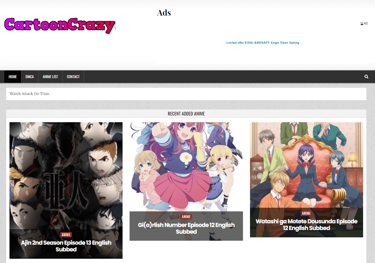 Cartooncrazy Anime Website | Watch HD Cartoons Free