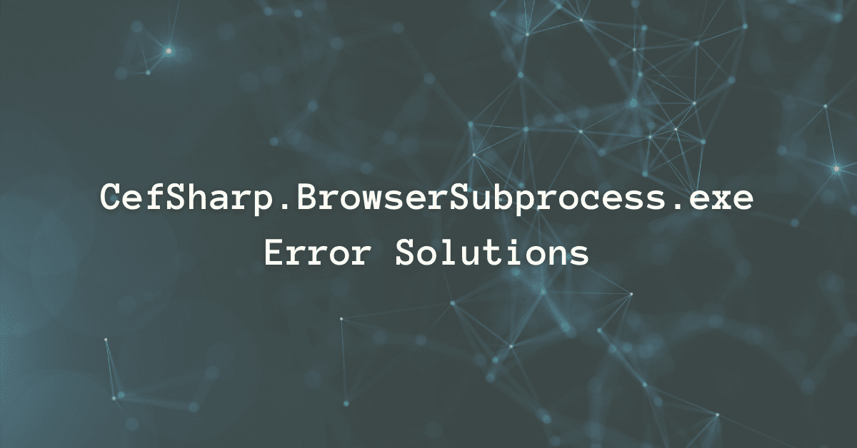 Cefsharp browsersubprocess exe грузит процессор